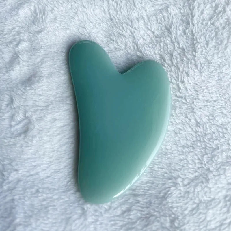 Heart Shape SPA Massage Guasha Board for Face - Durable Resin Scraping Massage Scraper - Farefe