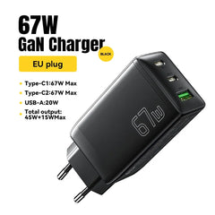 67W GaN USB C Caricabatterie Quick Charge 65W 4.0 3.0 PD 3.0 USB Veloce Per iPhone 14 13 - Farefe