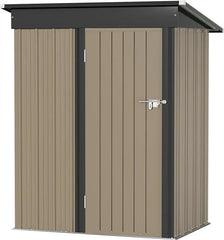 Greesum Outdoor Storage Shed 5FT x 3FT, Steel Utility Tool Storage House with Door & Lock - Farefe