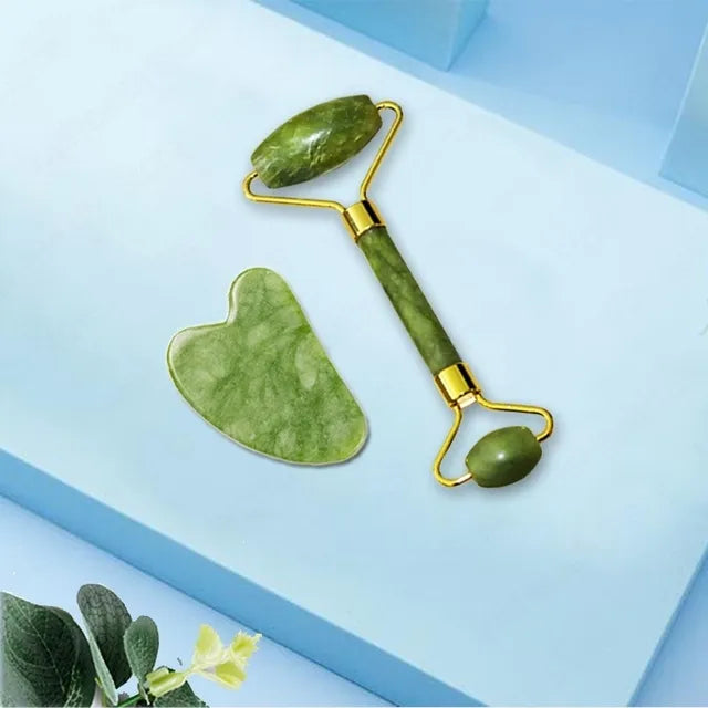 Gua Sha Face Massager Roller Jade Scraper Massage for Facial Body Slimming Guasha Skin Care - Farefe