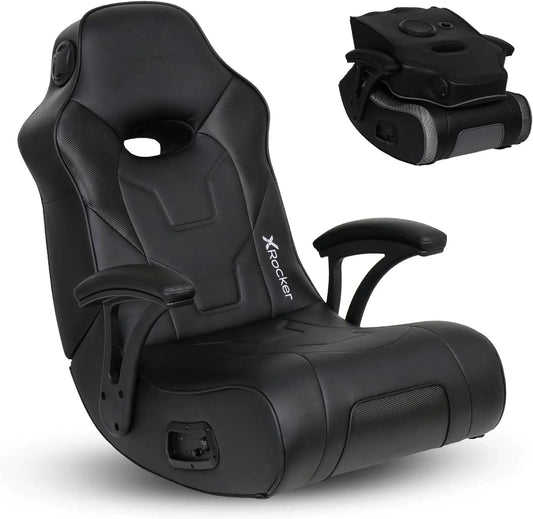 X Rocker Floor Gaming Chair - Subwoofer, Headrest Mounted - Farefe