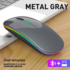 Wireless Bluetooth RGB Rechargeable Gaming Mouse for Laptop PC - Farefe