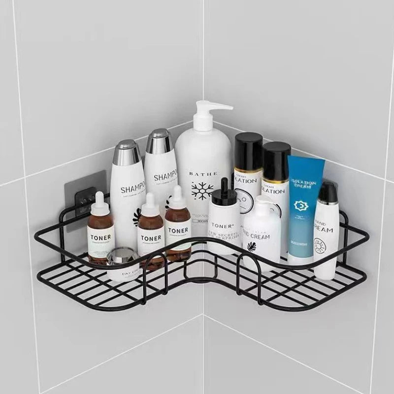 Bathroom Shelf Organizer Aluminum Alloy Shower Shelf Accessories Shampoo Rack No Drill Shelf - Farefe