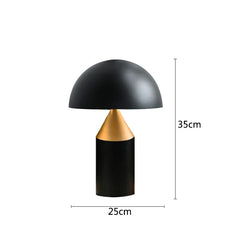 Black Nordic Iron Mushroom Table Lamp Gold Home Decor Living Room Study Bedroom Light G9 Interface Desk Lamp Stand Bedside Lamp - Farefe