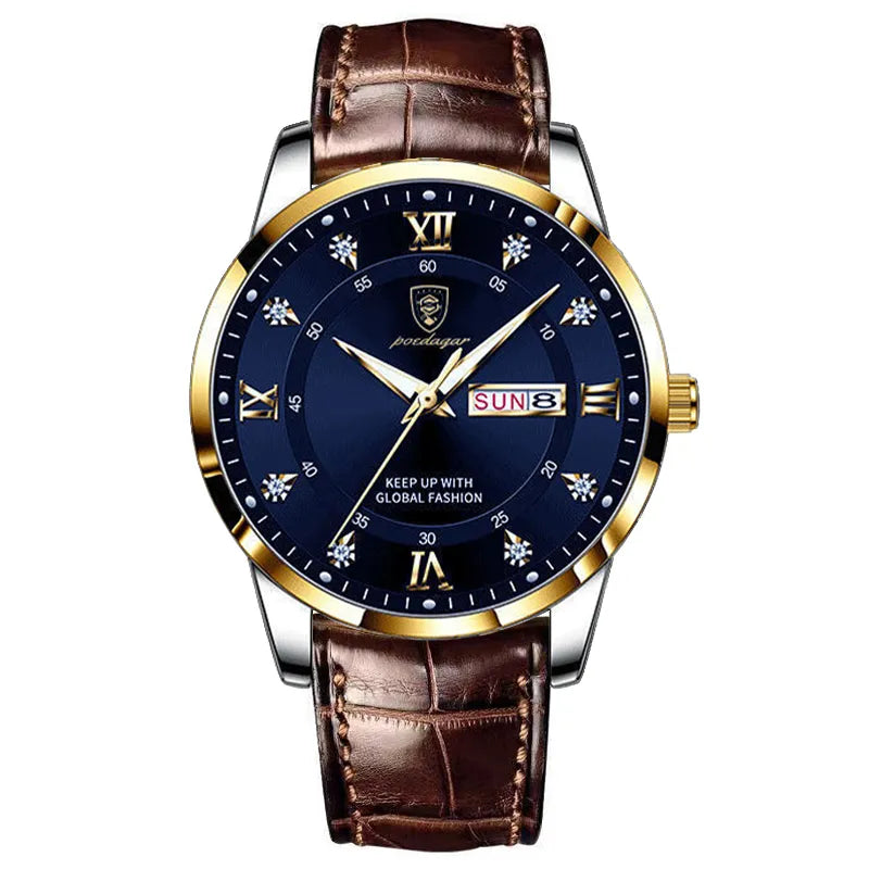 2023 Waterproof Luminous Luxury Leather Sports Quartz Wristwatch Military Watch - Farefe