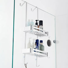 Black Hanging Bathroom Shelf Organizer Shampoo Holder Storage Rack EL5018 - Farefe