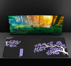 Mouse Pad Sakura Large Gamer Mousepad Purple Cherry Blossom Keyboard Mat XXXL Mouse Mat - Farefe