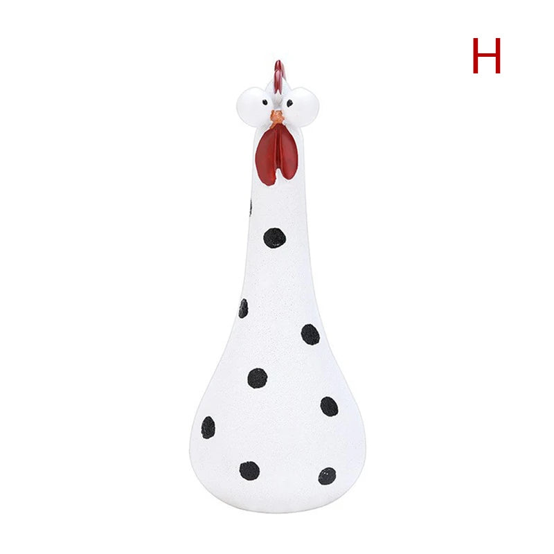 Resin Long Neck Chicken Ornaments for Garden Courtyard Decoration - Farefe