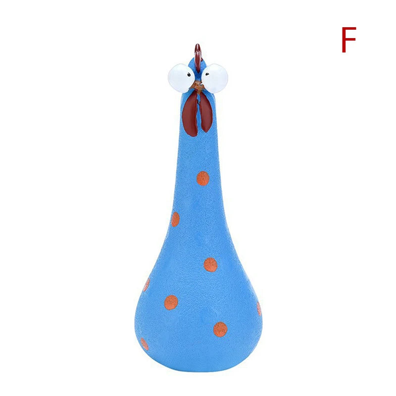 Resin Long Neck Chicken Ornaments for Garden Courtyard Decoration - Farefe