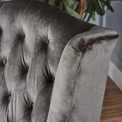 High-Back Velvet Club Chair - Modern Leisure Furniture - Farefe