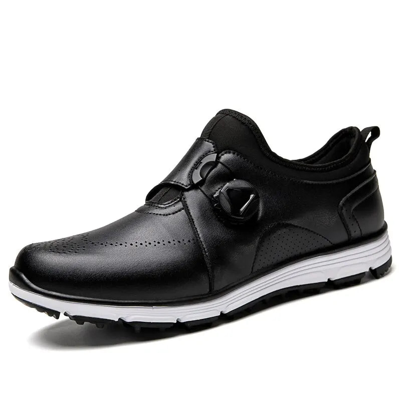 Golf Shoes for Men Waterproof Non-slip Golfer Shoes Luxury Quick Lacing Golf Sneakers - Farefe