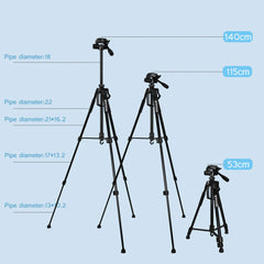 Phone Tripod Stand 55" 140CM Aluminum with Quick Plates Mount for Canon Nikon DSLR SLR Digital Camera