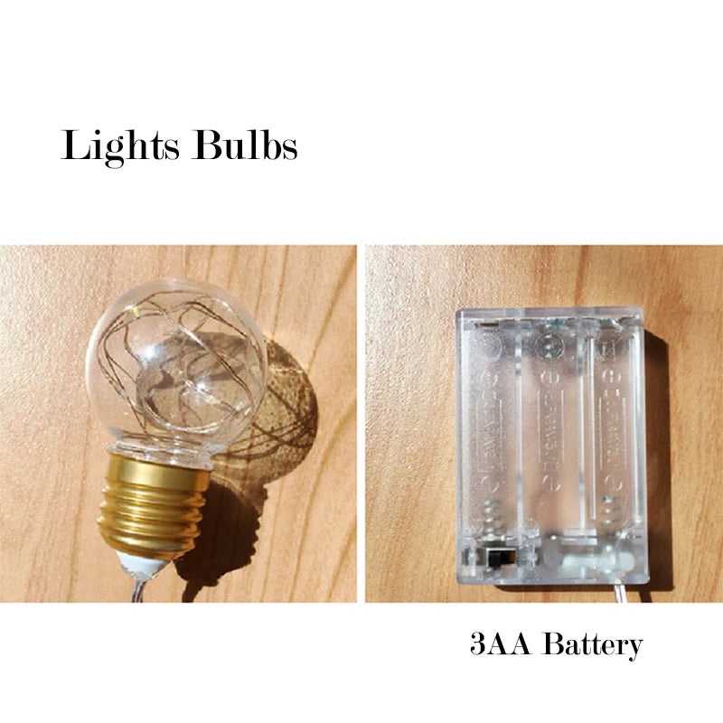 40Bulbs USB LED Warm White Fairy Festoon Globe Bulb String Light - Farefe