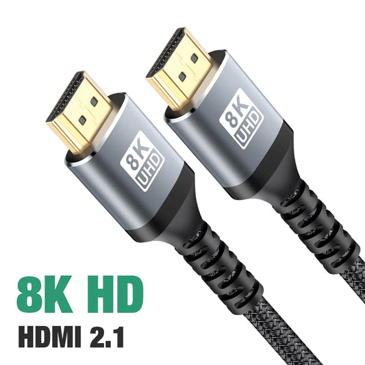 HDMI 8K Cable 8K/60Hz 4K/120Hz HMDI 2.1 48Gbps Ultra High Speed HDR For HDTV Splitter Switcher PS5 Ps4 Projector Vision UHD 7M - Farefe
