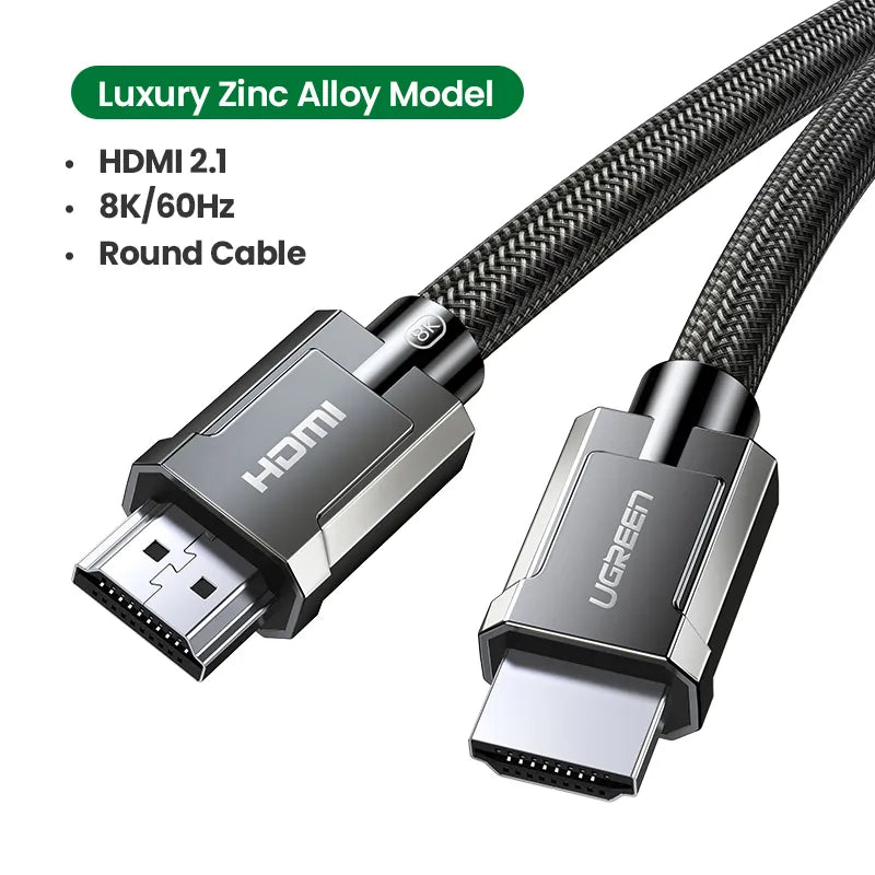 Ugreen HDMI 2.1 Cable 8K/60Hz 4K/120Hz for Xiaomi Mi Box HDMI2.1 Cable 48Gbps HDR10+ HDCP2.2 for PS4 HDMI Splitter 8K HDMI Cable - Farefe