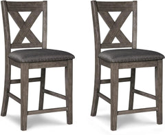 Use Modern Farmhouse Counter Height Upholstered Barstool Set of 2 Dining Chairs - Farefe