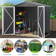 6' x 4' Outdoor Storage Shed - Heavy Duty Tool Sheds - Durable and Waterproof - Farefe