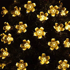 5M 20LED Solar String Lights Outdoor Waterproof 8 Mode Battery Operated Cherry Flower Light Christmas Garden Party Decoration - Farefe