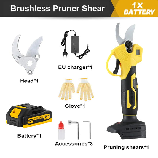 Powerful Cordless Electric Pruner Shear for Effortless Tree Trimming! - Farefe