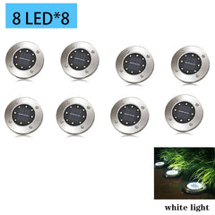 8LEDS Outdoor Solar Garden Light | IP65 Waterproof | Deck & Underground Spotlight - Farefe