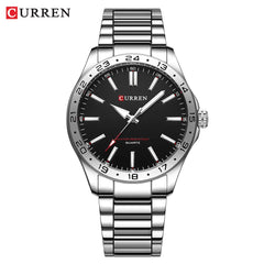 CURREN Men Ultra Thin Stainless Steel Quartz Watch - Fashion Casual Business Relogio Masculino - Farefe