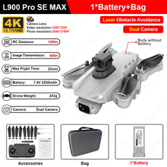 L900 PRO SE Drone 4K GPS FPV Dual HD Camera Drones - Brushless Motor - 5G WiFi RC Quadcopter - Farefe