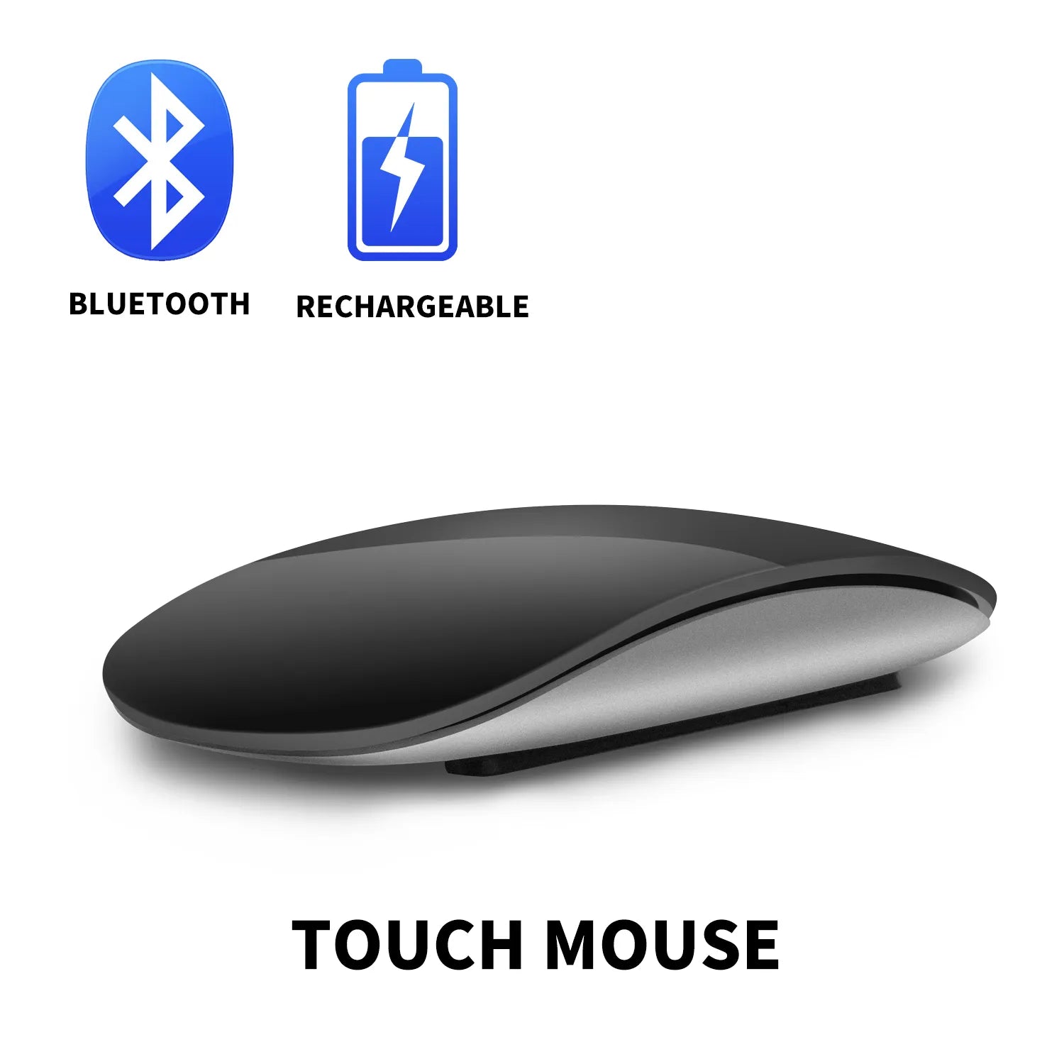 Bluetooth 4.0 Rechargeable Silent Touch Mouse for Laptop Macbook PC - Farefe