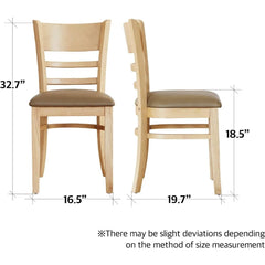 Cabin Dining Chair Set of 2 Modern Luxury Furniture for Kitchen Dinning - Farefe