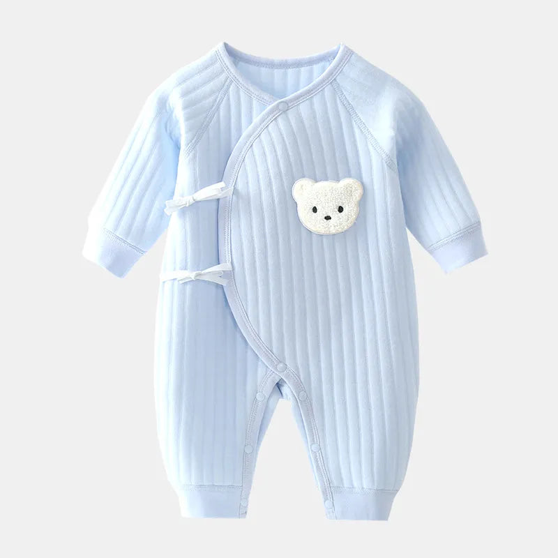 Boys Girls Bodysuit Cotton Onesie Clothes Toddler Home Wear 0-6M Spring and Autumn Clothing - Farefe