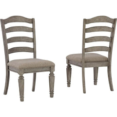 Set of 2 Modern Dining Chairs Classic Farmhouse Weathered Dining Chair Living Room Chair Antique Gray Luxury Interior Furniture