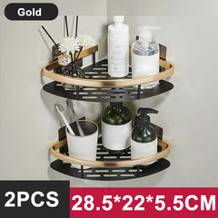 Bathroom Shelf Organizer Aluminum Alloy Shower Shelf Accessories Shampoo Rack No Drill Shelf - Farefe