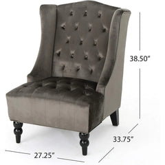 High-Back Velvet Club Chair - Modern Leisure Furniture - Farefe
