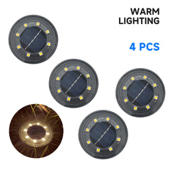 IP68 Waterproof LED Solar Ground Light - Outdoor Lighting Control Path Deck Lamp - Farefe