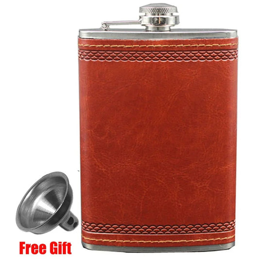 Stylish Stainless Steel Hip Flask with Funnel - Perfect Gift for Men - Farefe