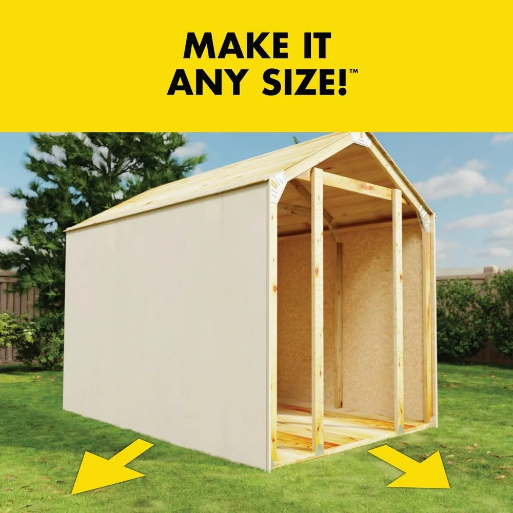 2x4 Shed Kit with Peak Roof, Outdoor Storage Sheds - Farefe
