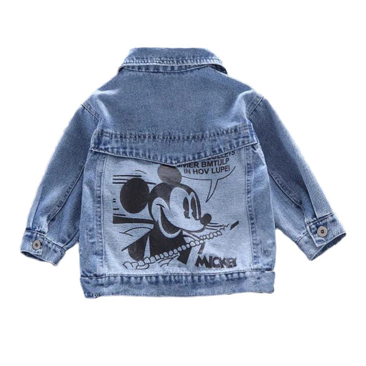 Baby Mickey Mouse Denim Jacket Coats Children Fashion Cartoon Spring Autumn Outerwear - Farefe