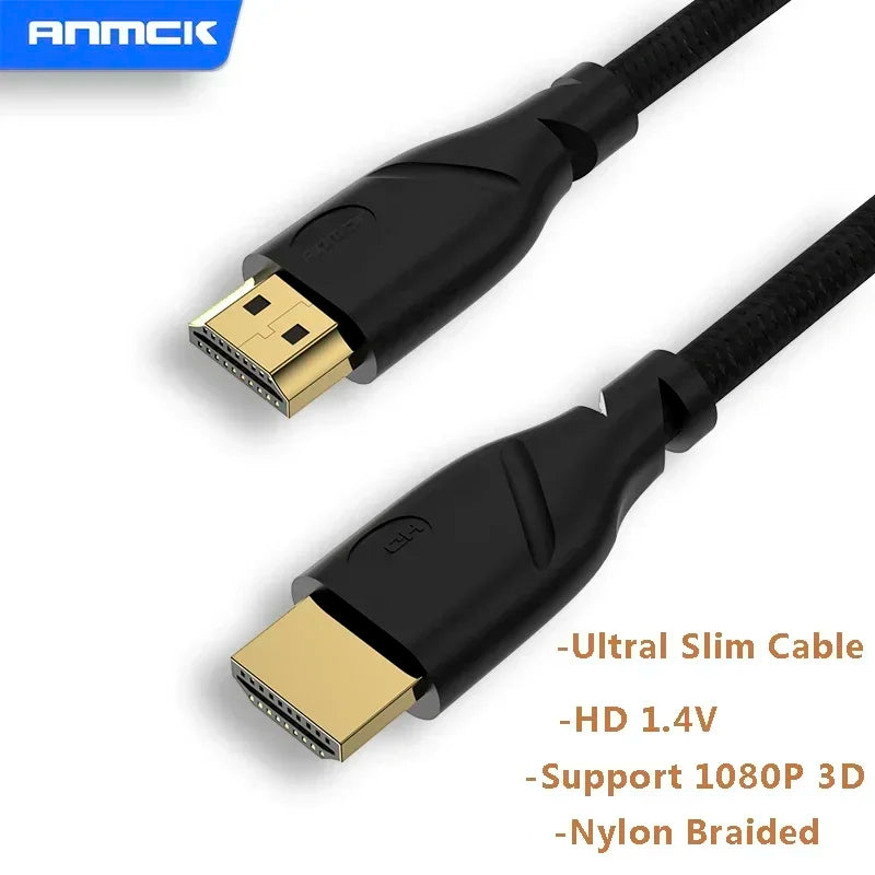 Anmck HDMI-compatible Cable 4k 2.0 8K 2.1 3m 5m Support ARC 3D HDR 4K 60Hz Ultra HD for Splitter Switch PS4 TV Box Projector - Farefe