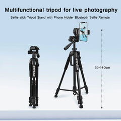 Phone Tripod Stand 55" 140CM Aluminum with Quick Plates Mount for Canon Nikon DSLR SLR Digital Camera