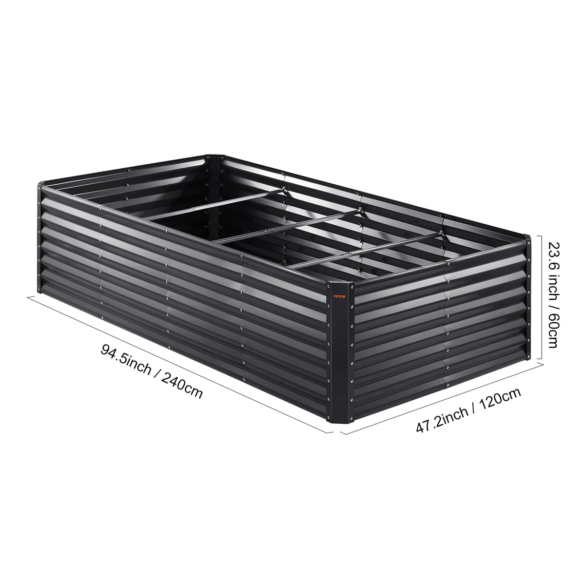 VEVOR Large Metal Raised Planter Box Garden Bed Kit for Vegetables Flowers and Herbs with Open Bottom - Farefe