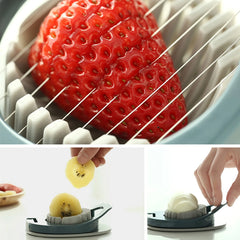 1 PC Multipurpose Stainless Steel Egg Slicer for Hard Boiled Eggs - Fruit Garnish Slicer - Farefe