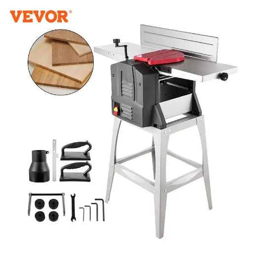 VEVOR 8 Inch Tabletop Jointer Woodworking Benchtop with Heavy Duty Stand - 1500W, 8" Cutting Width, 120mm Cutting Thickness - Farefe