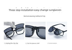 Ultra-Light Reflective Sunglasses Clip for Men's Driving - Stylish and Functional Choice for All-Day Wear