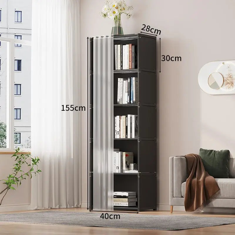 Bookshelf Storage Locker Economical Floor Shelves Student Dormitory Diy Rack Combination Bedroom Room Storage Bookcase Simple - Farefe