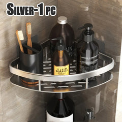 Bathroom Shelf Kitchen Storage Organizer Aluminum Alloy Shampoo Rack Shower Shelf Bathroom Accessories - Farefe