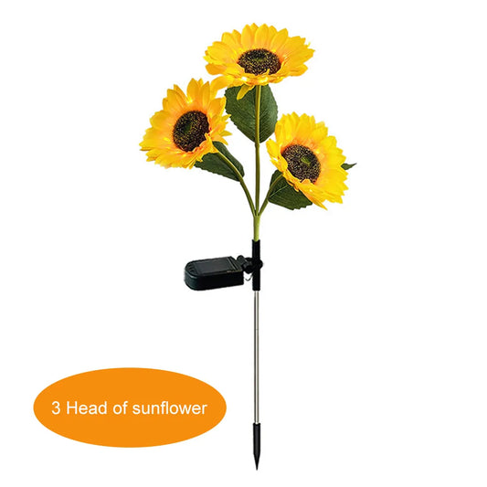 LED Solar Sunflowers Flower Light Garden Decoration Waterproof Landscape Light - Farefe