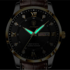 2023 Waterproof Luminous Luxury Leather Sports Quartz Wristwatch Military Watch - Farefe