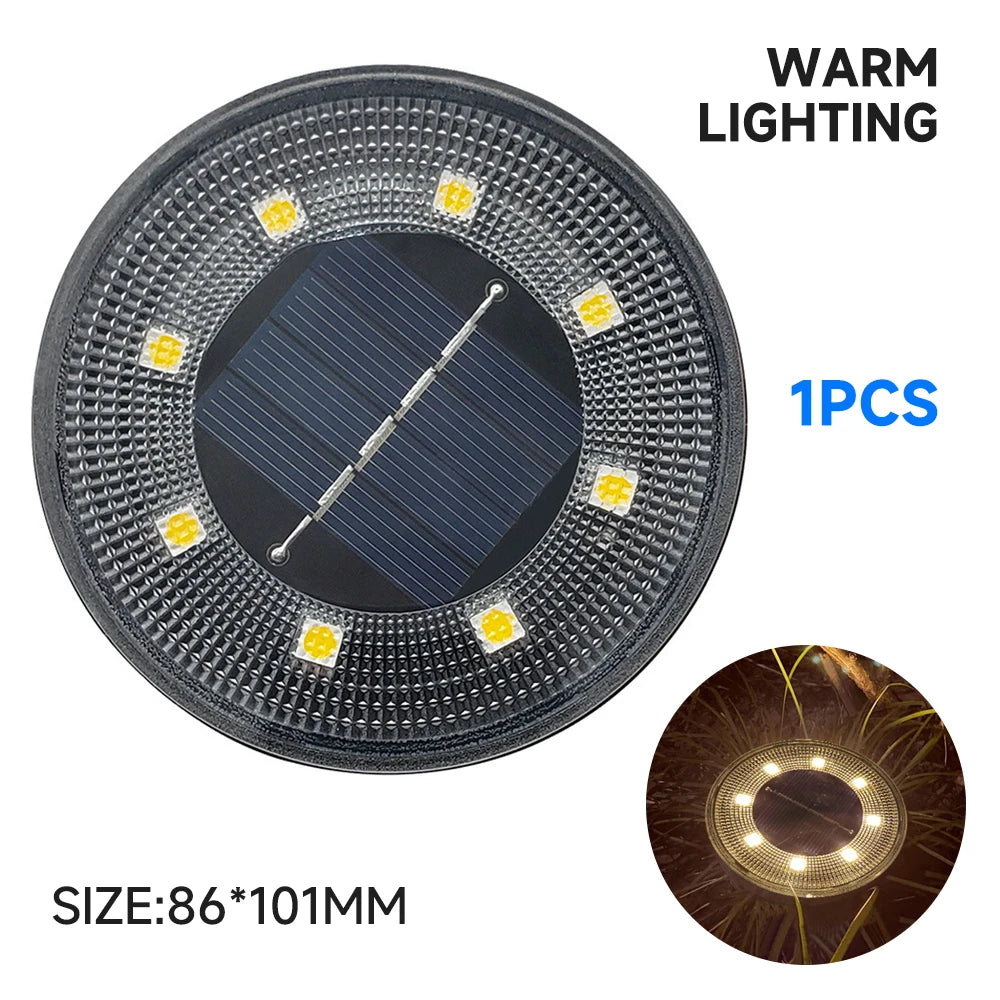 IP68 Waterproof LED Solar Ground Light - Outdoor Lighting Control Path Deck Lamp - Farefe