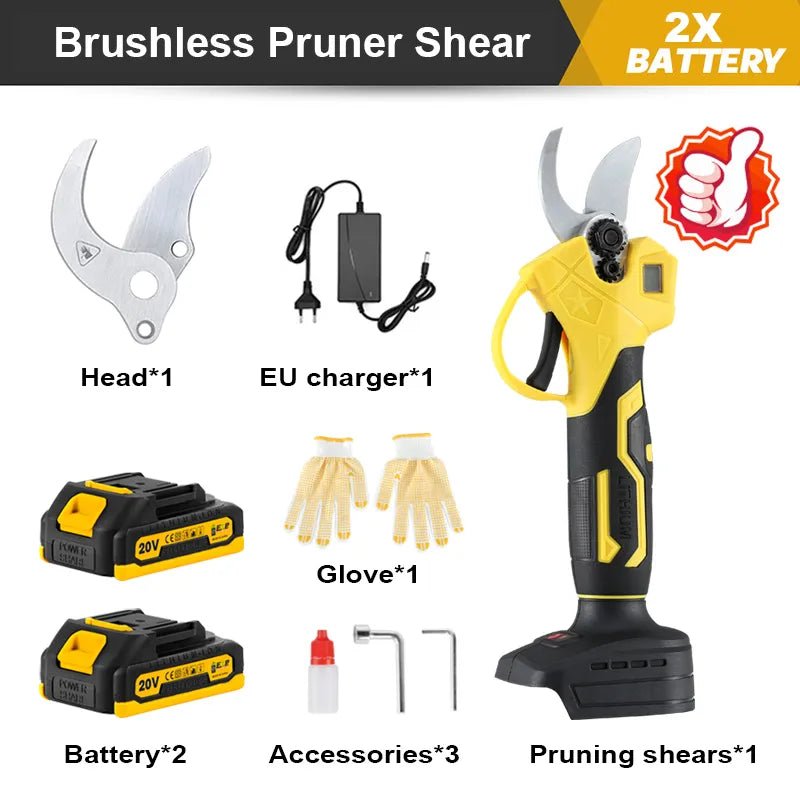 Powerful Cordless Electric Pruner Shear for Effortless Tree Trimming! - Farefe