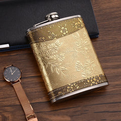 8oz Portable Pocket Hip Flask - Outdoor Travel Stainless Steel Flagon - Farefe