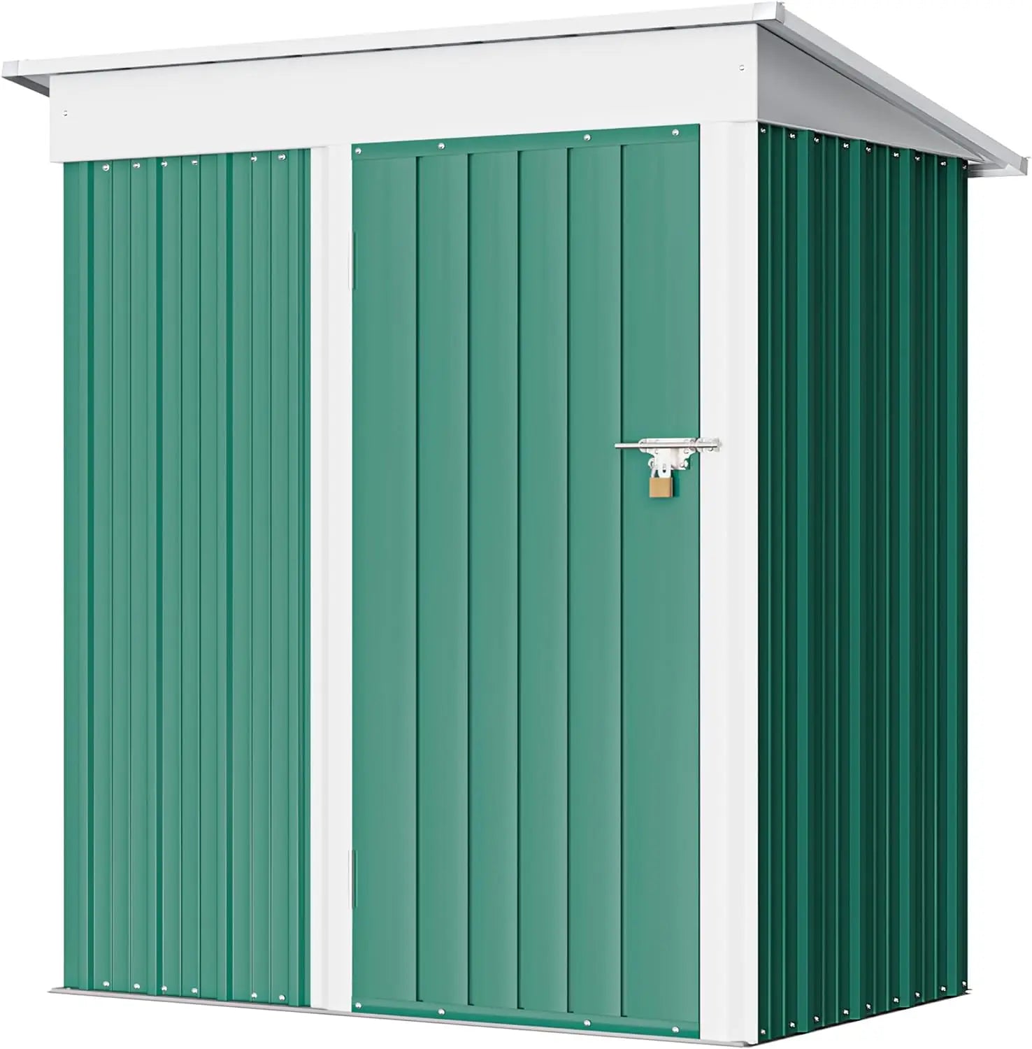 Metal Outdoor Storage Shed, Steel Utility Tool Shed Storage House with Door & Lock - Farefe